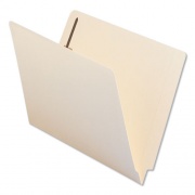 Universal Reinforced End Tab Fastener Folders, 0.75" Expansion, 1 Fastener, Letter Size, Manila Exterior, 50/Box (13110)