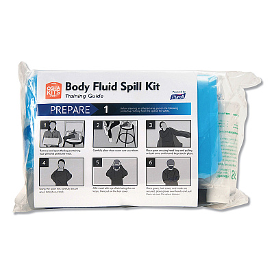 PURELL Body Fluid Spill Kit, Refill, 8.5" X 11.3" X 4.5", 2 Refills/carton (384102RFL)