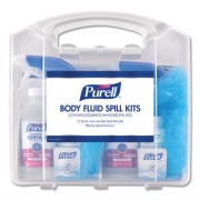 PURELL Body Fluid Spill Kit, 4.5" x 11.88" x 11.5", One Clamshell Case with 2 Single Use Refills/Carton (384101CLMS)