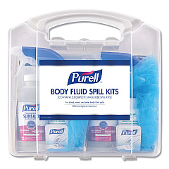 PURELL Body Fluid Spill Kit, 4.5" x 11.88" x 11.5", One Clamshell Case with 2 Single Use Refills/Carton (GOJ384101CLMS)