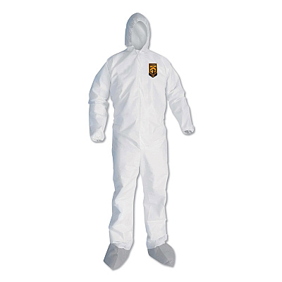 KleenGuard A45 Liquid/Particle Protection Surface Prep/Paint Coveralls, 3X-Large, White, 25/Carton (KCC48976)