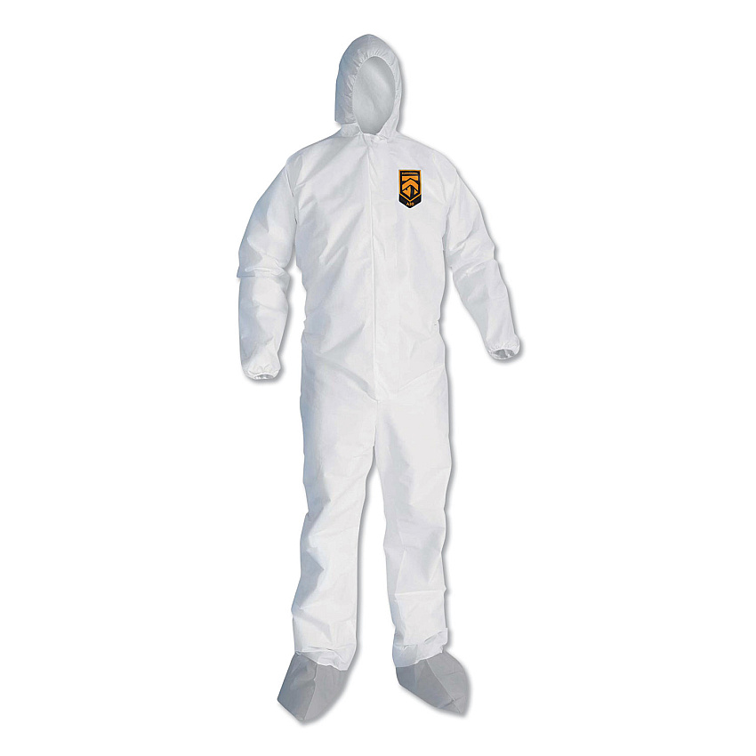 KleenGuard A45 Liquid/Particle Protection Surface Prep/Paint Coveralls, 3X-Large, White, 25/Carton (KCC48976)