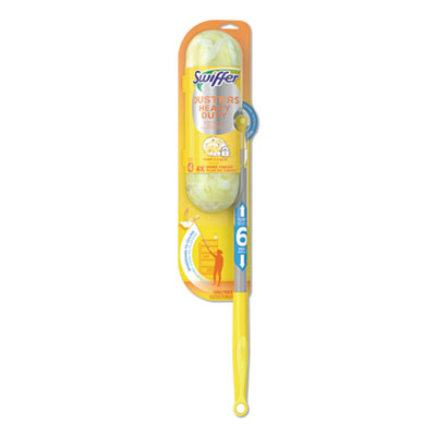 Swiffer Heavy Duty Dusters With Super Extender Handle, 6 Ft Handle, 1 Handle/4 Dusters, 4/carton (PGC77326)