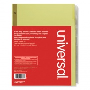 Universal Deluxe Extended Insertable Tab Indexes, 8-Tab, 11 x 8.5, Buff, Clear Tabs, 6 Sets (21877)
