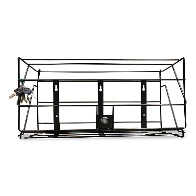 Boardwalk Locking Rack for 3 Liter PDC Cleaner Bottles, 1-Shelf, 24w x 10d x 12h, Black (BWK710058)