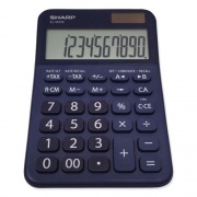 Sharp ELM335BBL Desktop Calculator, 10-Digit LCD, Blue