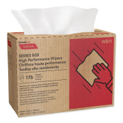 Cascades PRO Tuff-Job S500 High Performance Wipers, 9.25 x 12.5, White, 176/Box, 10 Box/Carton (W511)