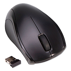 Innovera Compact Mouse, 2.4 GHz Frequency/26 ft Wireless Range, Left/Right Hand Use, Black (IVR62210)