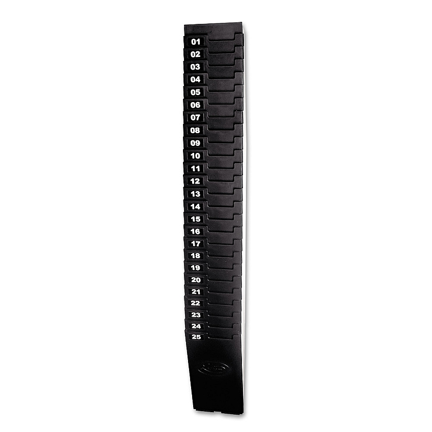 Lathem Time Time Card Rack for 7" Cards, 25 Pockets, ABS Plastic, Black (LTH257EX)
