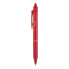 Pilot FriXion Clicker Erasable Gel Pen, Retractable, Bold 1 mm, Red Ink, Red Barrel, Dozen (11396)