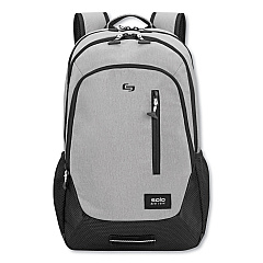 Solo Region Backpack, Fits Devices Up to 15.6", Nylon/Polyester, 13 x 5 x 19, Light Gray (USLVAR70410)