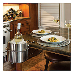 C-Line Wine By Your Side, Steel Frame/Red Wine Adapter/Ice Bucket, 161.06 cu in, Stainless Steel (CLI20014)