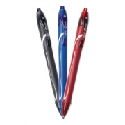 BIC Gel-ocity Quick Dry Gel Pen, Retractable, Fine 0.7 mm, Three Assorted Ink and Barrel Colors, Dozen (RGLCG11AST)
