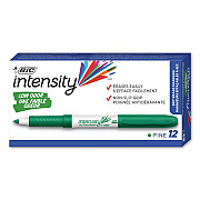 BIC Intensity Low Odor Fine Point Dry Erase Marker, Fine Bullet Tip, Green, Dozen (BICGDE11GN)