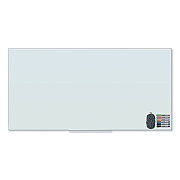 U Brands Floating Glass Dry Erase Board, 70 x 35, White (UBR3978U0001)