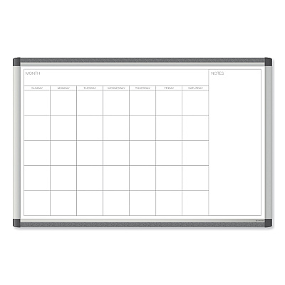 U Brands PINIT Magnetic Dry Erase Undated One Month Calendar, 35 x 23, White (UBR2901U0001)