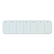 U Brands Cubicle Glass Dry Erase Board, Undated One-Week, 20 x 5.5, White Surface (UBR3688U0001)