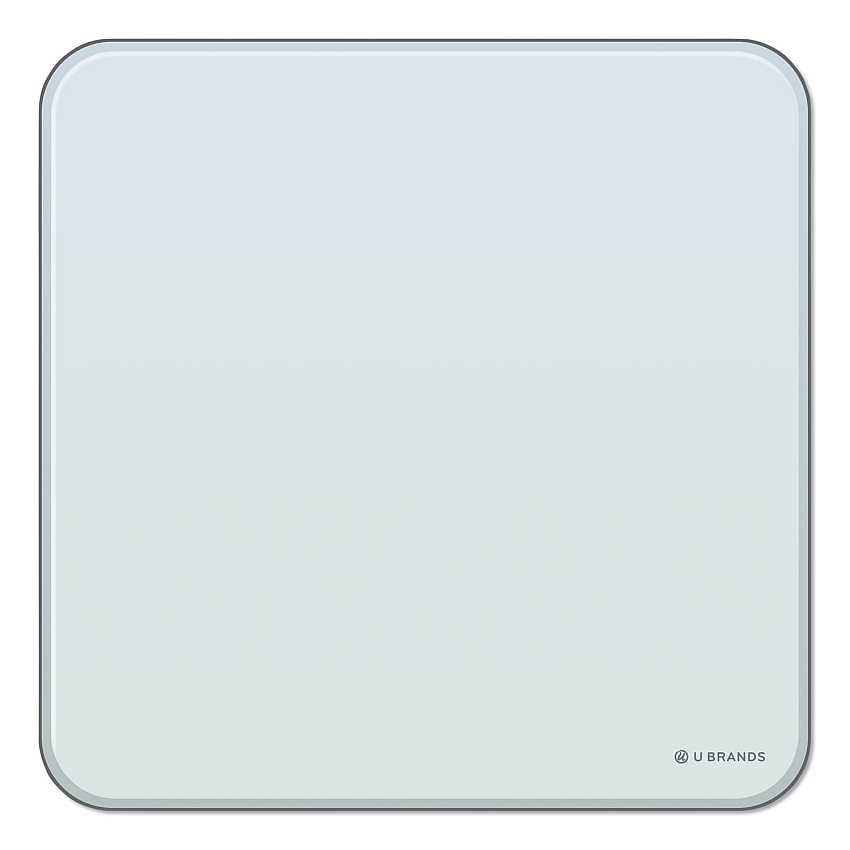 U Brands Cubicle Glass Dry Erase Board, 12 x 12, White Surface (UBR3690U0001)