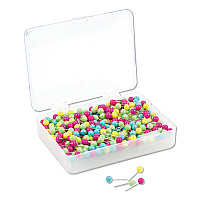 U Brands Map Push Pins, Plastic, Assorted, 0.5", 300/Pack (UBR3086U0624)
