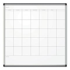 U Brands PINIT Magnetic Dry Erase Undated One Month Calendar, 35 x 35, White (UBR2902U0001)