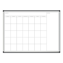 U Brands PINIT Magnetic Dry Erase Undated One Month Calendar, 47 x 35, White (UBR2903U0001)