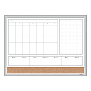 U Brands 4N1 Magnetic Dry Erase Combo Board, 23 x 17, Tan/White Surface, Silver Aluminum Frame (UBR3890U0001)