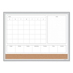 U Brands 4N1 Magnetic Dry Erase Combo Board, 23 x 17, Tan/White Surface, Silver Aluminum Frame (UBR3890U0001)