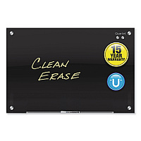 Quartet Infinity Glass Marker Board, 96 x 48, Black Surface (QRTG9648B)