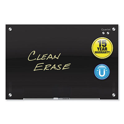 Quartet Infinity Glass Marker Board, 96 x 48, Black Surface (QRTG9648B)