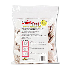 Master Caster Quiet Feet Deluxe Noise Reducers, 1.25" dia, Circular, Beige, 100/Pack (MAS88847)