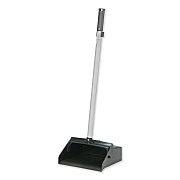 AbilityOne 7290014606663, SKILCRAFT Lobby Dustpan, 12 x 11 Hopper, 32" Aluminum Handle, Black/Silver