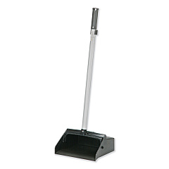 AbilityOne 7290014606663, SKILCRAFT Lobby Dustpan, 12 x 11 Hopper, 32" Aluminum Handle, Black/Silver