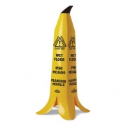 Impact Banana Wet Floor Cones, 14.25 x 14.25 x 36.75, Yellow/Brown/Black (B1101)