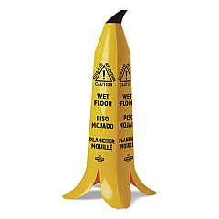 Impact Banana Wet Floor Cones, 14.25 x 14.25 x 36.75, Yellow/Brown/Black (IMPB1101)