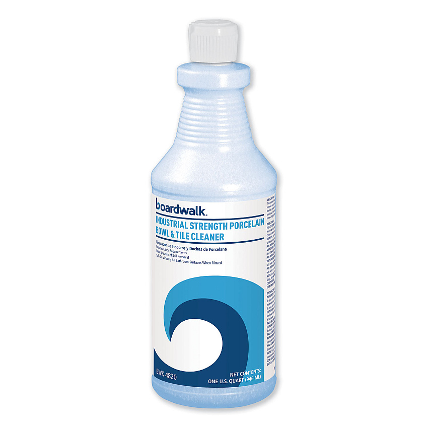 Boardwalk Industrial Strength Porcelain Bowl and Tile Cleaner, Floral Scent, 32 oz Bottle (BWK4820EA)