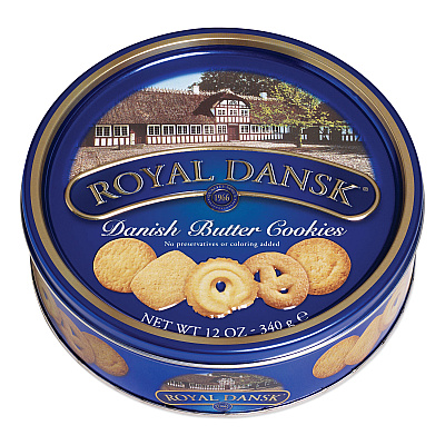 Royal Dansk Cookies, Danish Butter, 12 oz Tin (OFX53005)