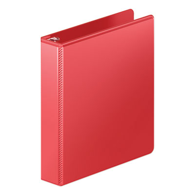 Wilson Jones Heavy-Duty Round Ring View Binder with Extra-Durable Hinge, 3 Rings, 1.5" Capacity, 11 x 8.5, Red (363341797)