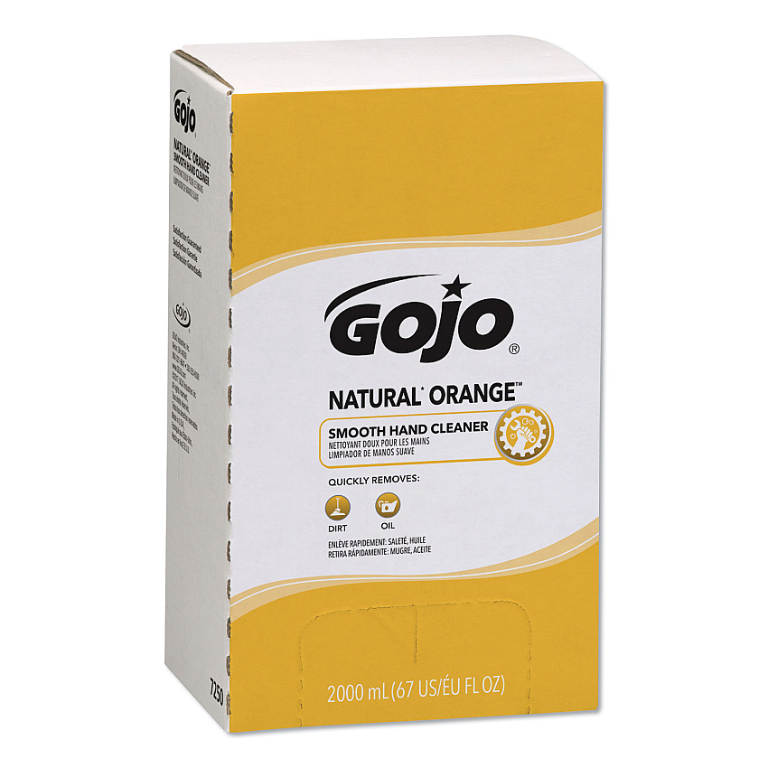 GOJO NATURAL ORANGE Smooth Hand Cleaner Refill, Citrus Scent, 2,000 mL, 4/Carton (GOJ7250)