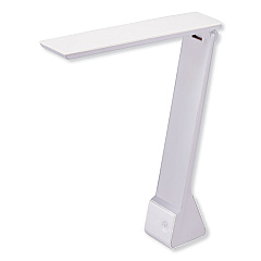 Bostitch Konnect Rechargeable Folding LED Desk Lamp, 2.52w x 2.13d x 11.02h, Gray/White (BOSKTVLED1810WH)