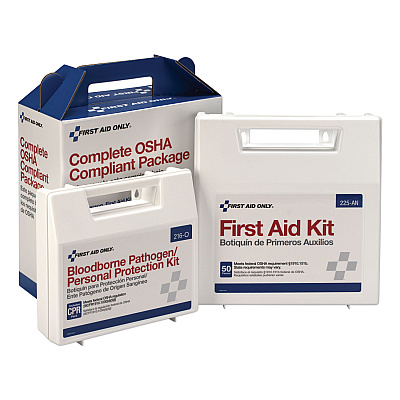 First Aid Only First Aid Kit for 50 People, 229 Pieces, ANSI/OSHA Compliant, Plastic Case (FAO228CP)