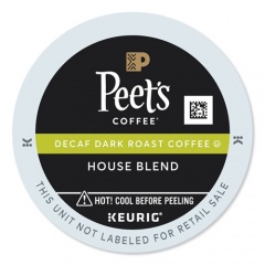 Peet's Coffee House Blend Decaf  K-Cups, 22/Box (6544)