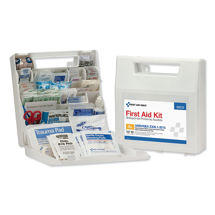 First Aid Only ANSI Class A+ First Aid Kit for 50 People, 183 Pieces, Plastic Case (FAO90639)