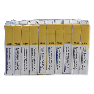 First Aid Only Refill Gauze Pads for Ansi-Compliant First Aid Kits/Cabinets, Sterile, 3 x 3, 40/Pack (FAOAN20610)