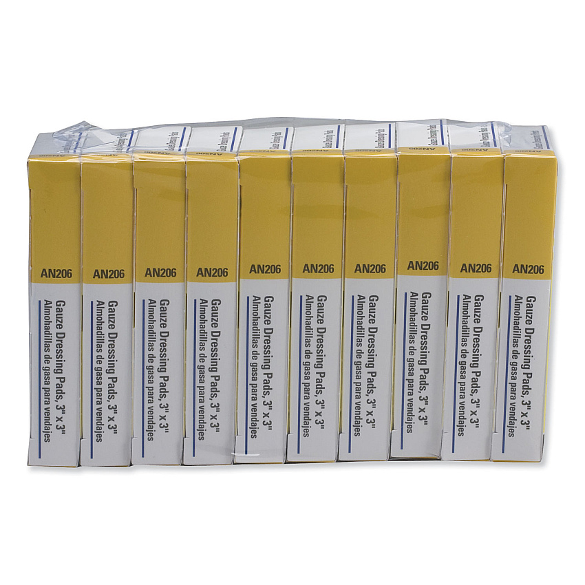 First Aid Only Refill Gauze Pads for Ansi-Compliant First Aid Kits/Cabinets, Sterile, 3 x 3, 40/Pack (FAOAN20610)