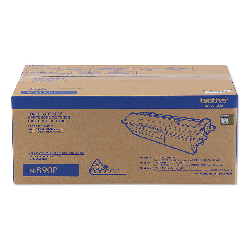 Brother TN890P Ultra High-Yield Toner, 20,000 Page-Yield, Black