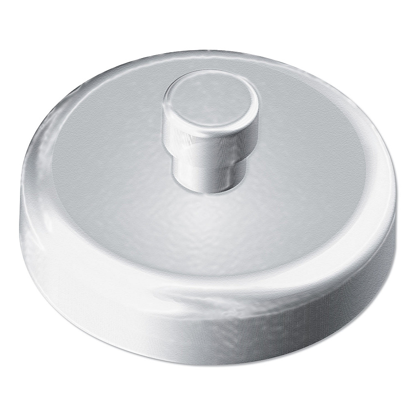 Kantek Mounting Magnets for Glove and Towel Dispensers, White/Silver, 1.5" Diameter, 4/Pack (KTKAHM001)