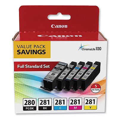 Canon 2075C006 (PGI-280; CLI-281) Ink, Black XL/Black/Cyan/Magenta/Yellow
