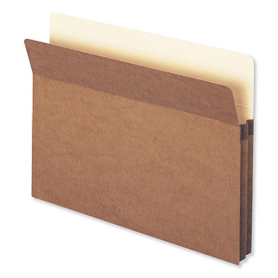 Smead Redrope Drop Front File Pockets, 1.75" Expansion, Letter Size, Redrope, 50/Box (SMD73800)