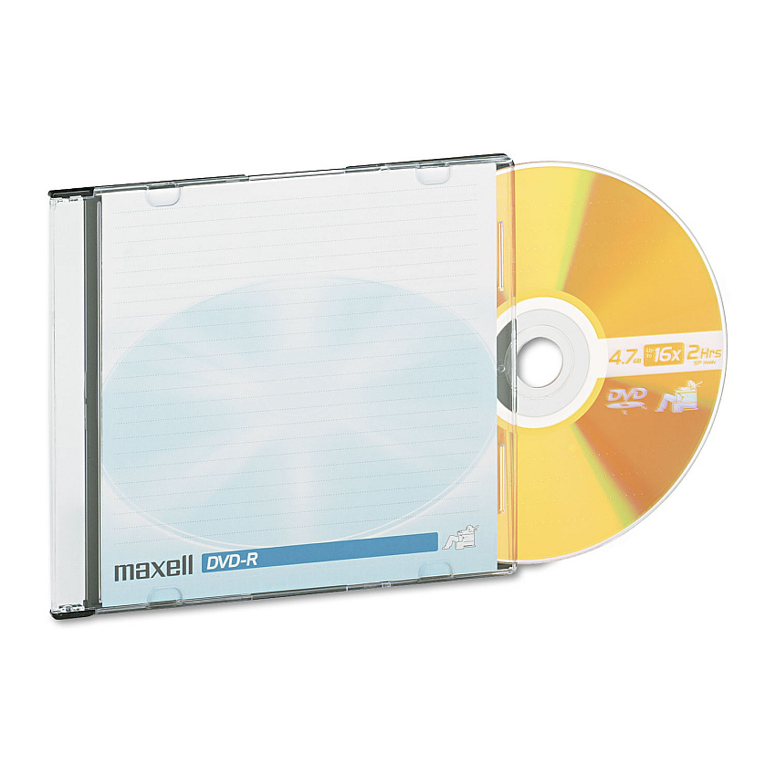 Maxell DVD-R Recordable Disc, 4.7 GB, 16x, Jewel Case, Gold, 10/Pack (MAX638004)