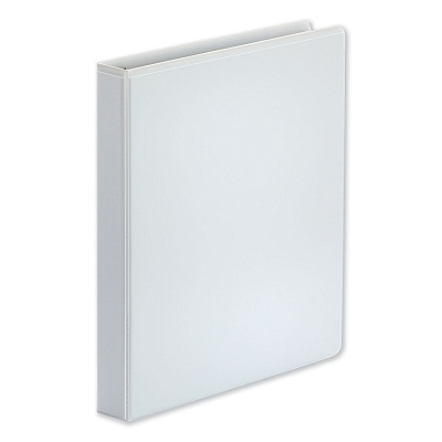 Universal Deluxe Easy-to-Open D-Ring View Binder, 3 Rings, 1" Capacity, 11 x 8.5, White (UNV30712)